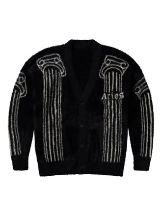 Aries Vest met intarsia - Zwart