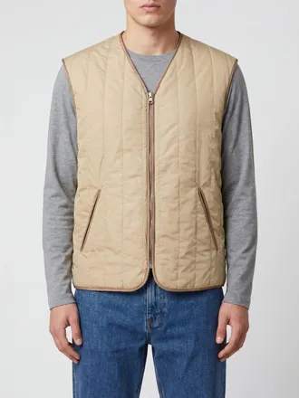 Maison Margiela Gilet imbottito e trapuntato in misto cotone con zip