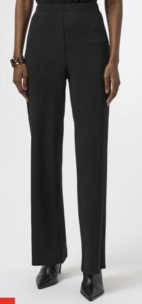 Joseph Ribkoff Pleated Scuba Crepe Wide Leg Pant In Black