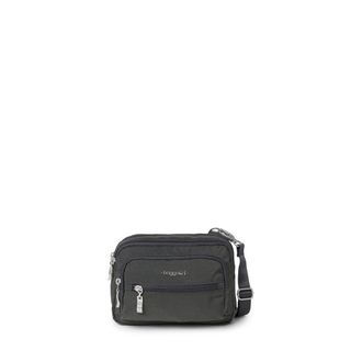 Baggallini Womens Triple Zip Bagg Small Crossbody Bag