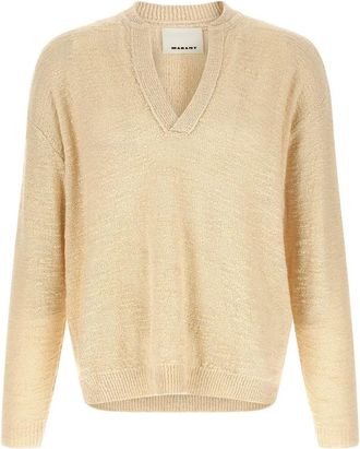 Isabel Marant V-neck Knitwear, male, Beige, XL, Arnold Jumper