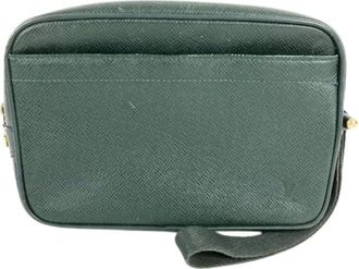 Louis Vuitton Vintage, unisex, Groen, ONE Size, Leer, Pre-owned Clutch bag