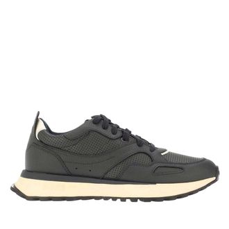 HUGO BOSS Heren Jonah Run Leren Trainers (Donkerblauw)