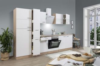 Respekta Cucina Blocco Cucina Blocco Cucina Componibile Rovere Bianco Merle 300 Cm Respecta