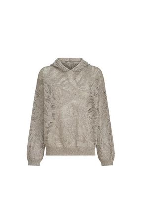Brunello Cucinelli Dazzling water lilies sweater in Mud at Nordstrom, Size 3X-Large Eu