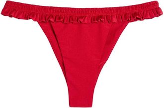 Faithfull The Brand Alma Ruffled Bikini Briefs - Red - L (UK14 / L)