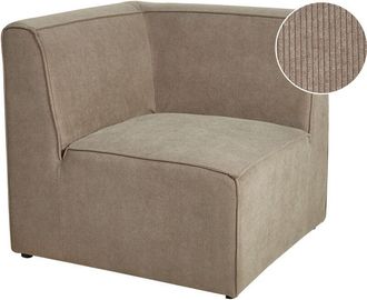 Beliani M&oacute;dulo Esquinero De Pana Gris Pardo Rinconera 1 Plaza Moderno Lemvig