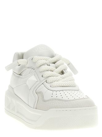 Valentino Garavani Mens White Calfskin Chunky Sneakers