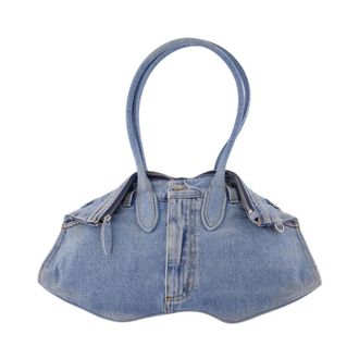Alexander McQueen Manta Bag - Dames - Tassen - Blauw - Maat: ONE Size Katoen
