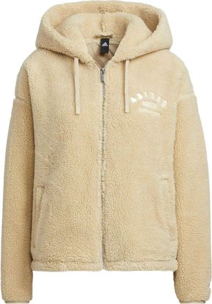 adidas (WMNS) adidas Sportswear Polar Fleece Sports Casual Jacket Tan IK3477