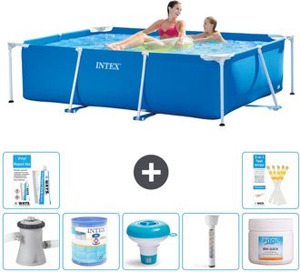 Intex Piscina Con Estructura Rectangular - 220x150x60 Cm - 7-piezas S22343
