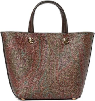 Etro Tassen, Dames, Bruin, ONE Size, Katoen, Mini Essential Tote