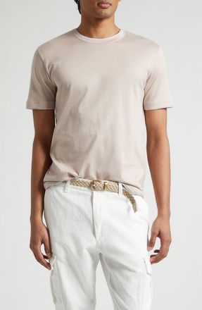 Eleventy Crewneck T-Shirt in 26-13 Dust Pink/Light Grey at Nordstrom, Size Xxx-Large