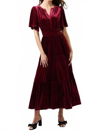 Sugarlips Velvet Tiered Maxi Debbie Dress