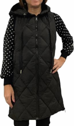 Papillon Zip Up Vest In Black