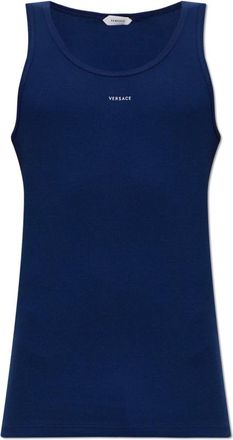 Versace Ondergoedtop met logo - Heren - Tops - Blauw - Maat: L Katoen