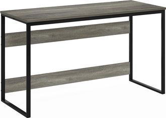 Furinno Moretti Modern Lifestyle Enhanced Study Desk, 52, French Oak Grey