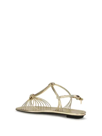 Prada Womens Sandals Mordor&eacute; Nappa Platinum Calf Leather