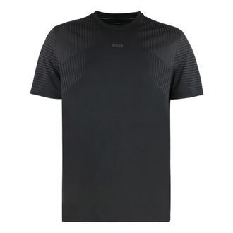 HUGO BOSS Fitness, Heren, Zwart, XL, Polyester, Slim Fit T-shirt met ronde hals