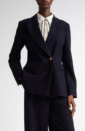 Max Mara Pagano Wool Blend Jacket in Ultramarine at Nordstrom, Size 12