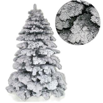 Trade Shop Trade Shop - Albero Di Natale 240cm Abete Snow Con Effetto Innevato Bianco Base A Croce