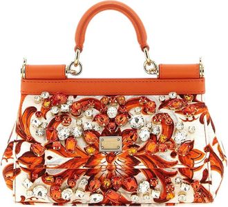 Dolce & Gabbana Orange Sicily Mini Satchel