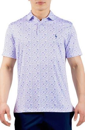 Tailorbyrd Ditsy Floral Performance Polo in White at Nordstrom Rack, Size Xx-Large