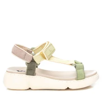 Xti Womens Flat Sandals In Kakhi