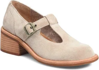 Kork-ease Jesse Leather T-Strap Pump in Taupe Suede at Nordstrom, Size 9.5