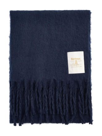 Barbour Sciarpa Ellison con frange - Blu