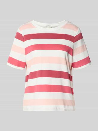 Tom Tailor Relaxed Fit T-Shirt aus reiner Baumwolle in Koralle, Gr&ouml;&szlig;e XXXL