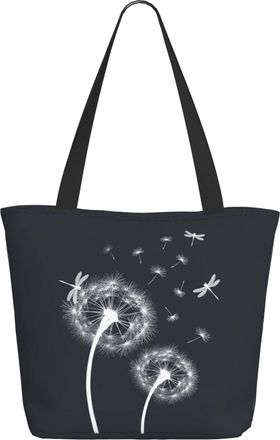 AOOEDM Dandelions And Dragonflies Ladies Shopping Bag 13x11x7in.The Perfect ValentineS Day Gift.It Is The Best ValentineS Day Gift For Mom, Daughter, Wife,Et
