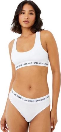 Jack Wills Dibsdall katoenen jersey bralette voor dames (set van 2) (Wit)