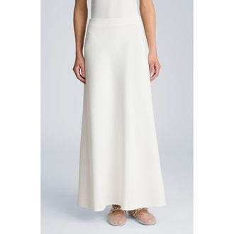 Kenneth Cole Bias Cut Flared Maxi Skirt in Pure White at Nordstrom, Size X-Small