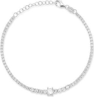 Sphera Milano Cubic Zirconia Tennis Bracelet in Silver at Nordstrom Rack