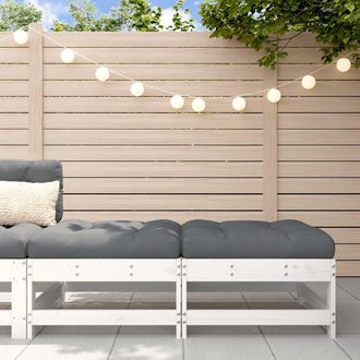 vidaXL Taburetes De Jard&iacute;n Con Cojines 2 Uds Madera Maciza Pino Blanco Vidaxl