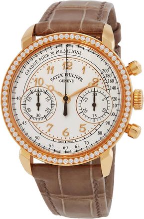 Patek Philippe Complications Silvery Opaline Dial Ladies Hand Wound Diamond Watch 7150/250R-001
