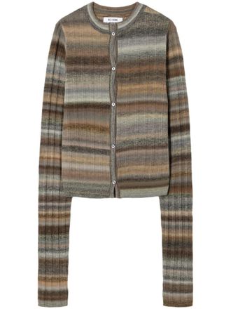 Re/Done Cardigan a righe - Marrone