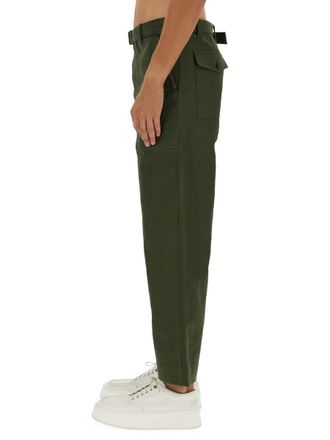 Maison Kitsun&eacute; 100% Cotton Twill Trousers - Green