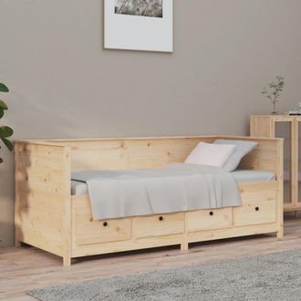 vidaXL Sof&aacute; Cama Sin Colch&oacute;n Madera Maciza De Pino 90x190 Cm Vidaxl