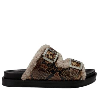 Aerosoles Olivia Slide Sandal Brown Snake OLIVIA-087 Womens