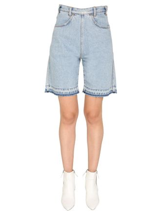 Philosophy di Lorenzo Serafini Cotton Denim Bermuda Short - Blue