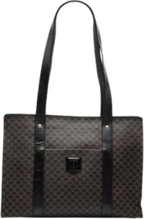 Celine Bolso Tote de Lona Recubierta Pre-owned - Pre-owned - Mujer - Marr&oacute;n - ONE SIZE