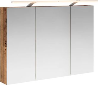 vidaXL Armario Con Espejo De Ba&ntilde;o Madera Envejecida 100 X 14,5 X 70 Cm Vidaxl
