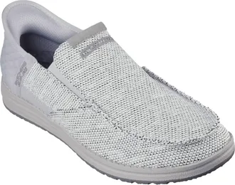 Skechers Mens Melson Medford Slip-In Shoes In Light Grey