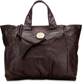 Gucci 2000-2015 Large Guccissima Hysteria tote bag - Brown