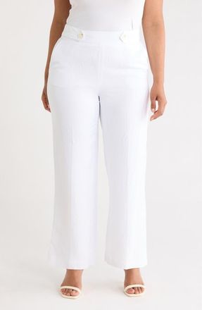 Anne Klein High Waist Wide Leg Pants in Crisp White at Nordstrom Rack, Size 1 X