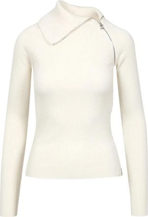 Sportmax Turtleneck Trui - Dames - Coltruien - Wit - S - Wol - Truien & Vesten