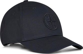 Stone Island Mens Baseball Cap Cotton Rep Black Hat