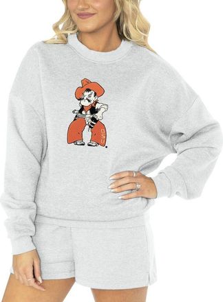 Gameday Couture Womens Gameday Couture Ash Oklahoma State Cowboys Team Effort Pullover Sweatshirt & Shorts Sleep Set at Nordstrom, Size Xxx-Large